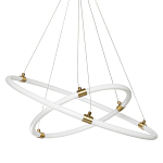 Люстра подвесная с двумя пересекающимися белыми светодиоидными кольцами Luke Lampco Tracer Lamp варинант исполнения - 1 | Loft Concept в Волгограде