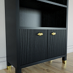 Книжный Стеллаж Elsa Dreams Black с задней стенкой варинант исполнения - 2 | Loft Concept в Волгограде