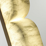 Бра с изогнутым плафоном из белого алебастра на прямоугольном основании Cryptocrystalline Stone варинант исполнения - 5 | Loft Concept в Волгограде