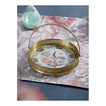 Блюдо фарфоровое с бронзовой ручкой Paradise Dish with Handle варинант исполнения - 3 | Loft Concept в Волгограде