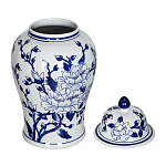 Ваза с крышкой и синим цветочным узором Blue & White Ornament  варинант исполнения - 2 | Loft Concept в Волгограде