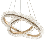 Люстра два кольца с хрустальным декором Rowan Crystal Ring Horizontal Gold Chandelier варинант исполнения - 1 | Loft Concept в Волгограде