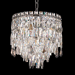 Люстра круглая с хрустальными подвесками на серебряном каркасе Roul Crystal Light варинант исполнения - 9 | Loft Concept в Волгограде