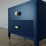 Тумба прикроватная с двумя ящиками Elsa Dreams Blue варинант исполнения - 3 | Loft Concept в Волгограде