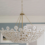 Люстра декорированная цветами из стекла Lightness of Flowers варинант исполнения - 4 | Loft Concept в Волгограде