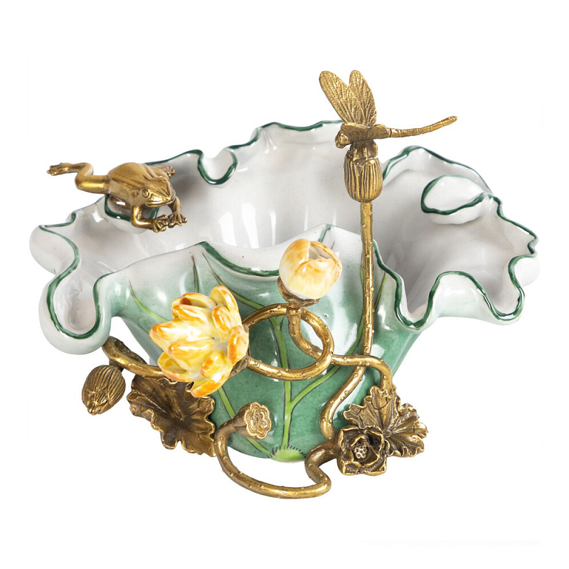 Чаша фигурная с обитателями леса и цветами Eden Garden Мульти Бронза в Волгограде | Loft Concept 