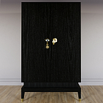 Платяной шкаф Elsa Dreams Black с 2-мя фасадами варинант исполнения - 4 | Loft Concept в Волгограде