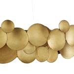 Люстра круглая из многослойных золотых дисков Metal Disc Chandelier варинант исполнения - 1 | Loft Concept в Волгограде