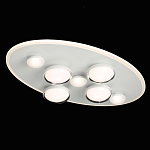 Потолочный светильник овальной формы белого цвета с 7-ю лампами Lunar Pebbles варинант исполнения - 2 | Loft Concept в Волгограде