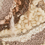 Овальный Современный Гобелен Абстракция в бежевых тонах Shallow варинант исполнения - 5 | Loft Concept в Волгограде