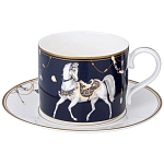 Чайный набор из фарфора с изображением лошадей на 6 персон 12 предметов Porcelain Horse Set варинант исполнения - 1 | Loft Concept в Волгограде