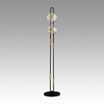 Торшер с 2-мя прозрачными стеклянными плафонами и золотистыми декоративными вставками Virelia варинант исполнения - 3 | Loft Concept в Волгограде