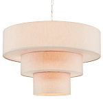 Люстра круглая трехъярусная с тканевыми абажурами Light Soft Glow варинант исполнения - 3 | Loft Concept в Волгограде