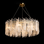 Люстра круглая с прозрачными стержнями разной длины Textured Glass Chandelier варинант исполнения - 3 | Loft Concept в Волгограде