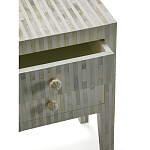 Тумбочка прикроватная White Pearl BEDSIDE CABINET 2 DRAWER варинант исполнения - 2 | Loft Concept в Волгограде