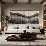 Пейзаж из нитей Макраме Wall decor Black and White Landscape варинант исполнения - 1 | Loft Concept в Волгограде