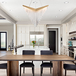 Люстра золотого цвета в форме галочки с каскадом длинных прозрачных трубок Eurofase варинант исполнения - 10 | Loft Concept в Волгограде