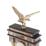 Часы настольные из яшмы и бронзы с декором в виде горного орла Eagle Stone Clock варинант исполнения - 3 | Loft Concept в Волгограде