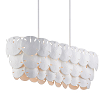 Люстра овальной формы с белыми подвесными элементами White Natural Lines варинант исполнения - 1 | Loft Concept в Волгограде