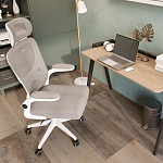 Кресло для компьютерного стола Easement Grey&White варинант исполнения - 9 | Loft Concept в Волгограде