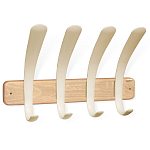 Вешалка настенная с 4-мя бежевыми крючками из пластика Curves Hangers варинант исполнения - 1 | Loft Concept в Волгограде