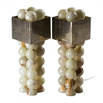 Настольная лампа с основанием из 24 выточенных сферических камней Through Stone варинант исполнения - 1 | Loft Concept в Волгограде