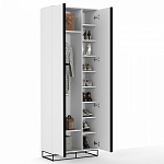 Двухдверный шкаф белого цвета Strict Lines варинант исполнения - 3 | Loft Concept в Волгограде