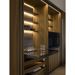 Кухонный гарнитур из дерева и камня с раздвижными дверцами OPERATING COLUMN 2.0 Dada Engenereed Kitchen варинант исполнения - 4 | Loft Concept в Волгограде