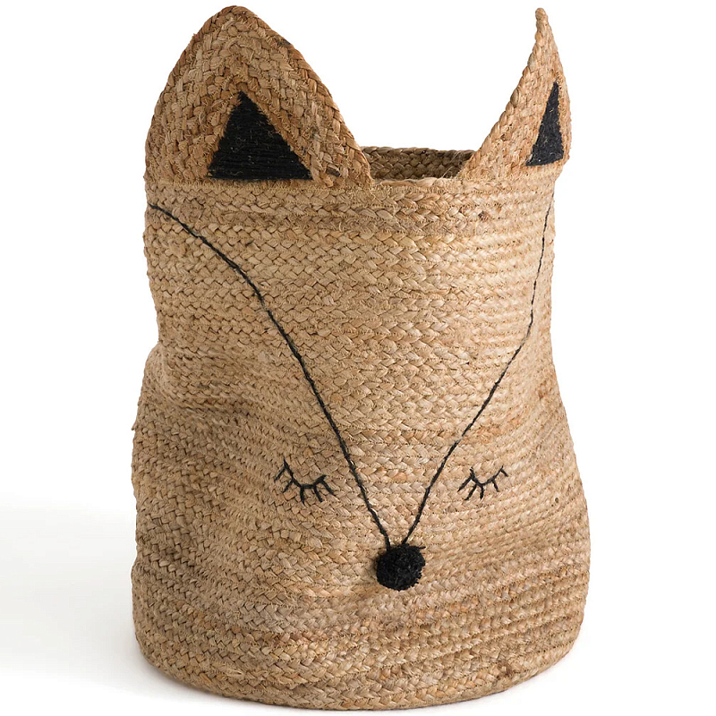 Плетеная корзина для детской в виде лисы Foxy Wicker Basket Коричневый Плетеная корзина для детской в виде лисы Foxy Wicker Basket Коричневый в Волгограде | Loft Concept