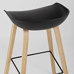 Барный стул на ножках из натурального дерева Boras Black варинант исполнения - 6 | Loft Concept в Волгограде