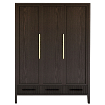 Большой Шкаф Primo Темный орех с 3 дверьми и 3 выдвижными ящиками варинант исполнения - 10 | Loft Concept в Волгограде