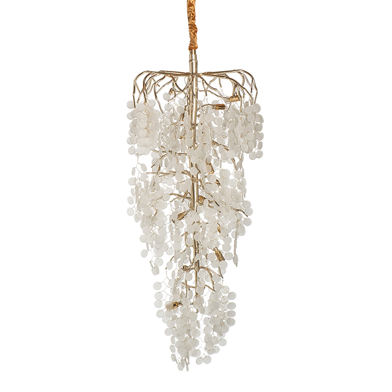 Люстра каскадная на золотистом каркасе Branched Golden Chandelier Золотой Прозрачный Люстра каскадная на золотистом каркасе Branched Golden Chandelier Золотой Прозрачный в Волгограде | Loft Concept
