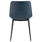 Стул с обивкой из экокожи темно-синего цвета RHOMBUSES UPHOLSTERY варинант исполнения - 3 | Loft Concept в Волгограде