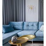 Бра золотого цвета с разветвленными ветвями и длинными прозрачными подвесками в форме стеклянных сосулек Droplet Chandelier варинант исполнения - 7 | Loft Concept в Волгограде