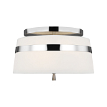 Потолочный светильник с белым тканевым абажуром Generation Lighting варинант исполнения - 1 | Loft Concept в Волгограде