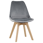 Стул с мягким велюровым сиденьем Arvika Grey варинант исполнения - 1 | Loft Concept в Волгограде