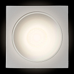 Встраиваемый спот светодиодный квадаратный белого цвета с круглым углублением Ombra Lux  варинант исполнения - 3 | Loft Concept в Волгограде