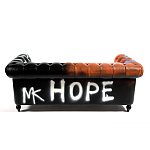 Диван Честерфильд граффити graffiti Orange Sofa натуральная кожа варинант исполнения - 5 | Loft Concept в Волгограде
