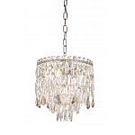 Люстра круглая с хрустальными подвесками на серебряном каркасе Roul Crystal Light варинант исполнения - 10 | Loft Concept в Волгограде