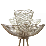 Торшер с трехъярусным плафоном из металлической сетки Light Floor Lamp Made of Metal Mesh варинант исполнения - 2 | Loft Concept в Волгограде