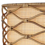 Подвесной светильник  из кованого железа и абажуром из ротанга Wicker Furniture варинант исполнения - 1 | Loft Concept в Волгограде