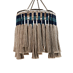 Люстра круглая плетеная с кисточками цвета серый дуб Boho Tassel Chandelier варинант исполнения - 1 | Loft Concept в Волгограде