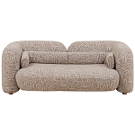 Дизайнерский двухместный диван с мягкими спинкой и подлокотниками светло-коричневый с принтом Madelaine Sofa Cocoa варинант исполнения - 1 | Loft Concept в Волгограде