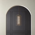 Люстра золотая с внутренним цилиндром из хрустальных бусин Romantic Lantern варинант исполнения - 3 | Loft Concept в Волгограде