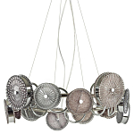 Люстра с плафонами из дымчатого стекла Glass Peonies варинант исполнения - 1 | Loft Concept в Волгограде