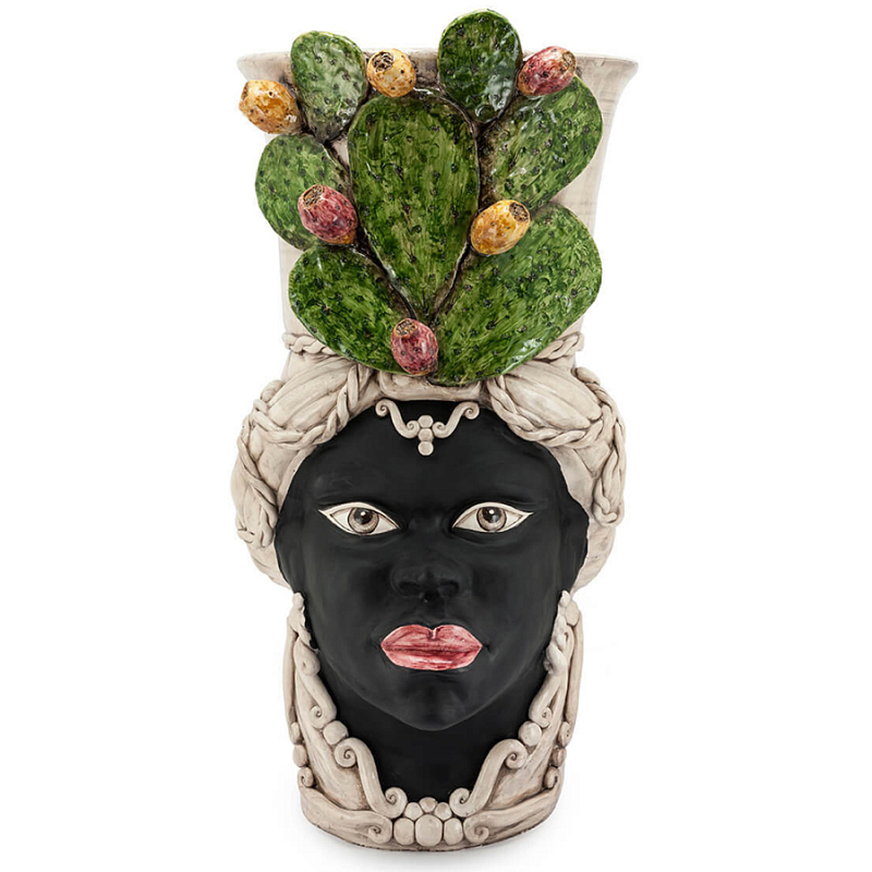 Большая Напольная ваза Abhika VASE MORO LADY FICO Зеленый Коричневый Большая Напольная ваза Abhika VASE MORO LADY FICO Зеленый Коричневый в Волгограде | Loft Concept