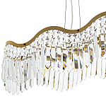 Линейная люстра с подвесками из хрусталя Ludivine Linear Chandelier варинант исполнения - 2 | Loft Concept в Волгограде