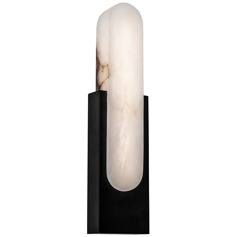 Бра MIRCA светильник с имитацией камня Stone Black Wall Lamp Белый Мрамор Bianco Черный Бра MIRCA светильник с имитацией камня Stone Black Wall Lamp Белый Мрамор Bianco Черный в Волгограде | Loft Concept