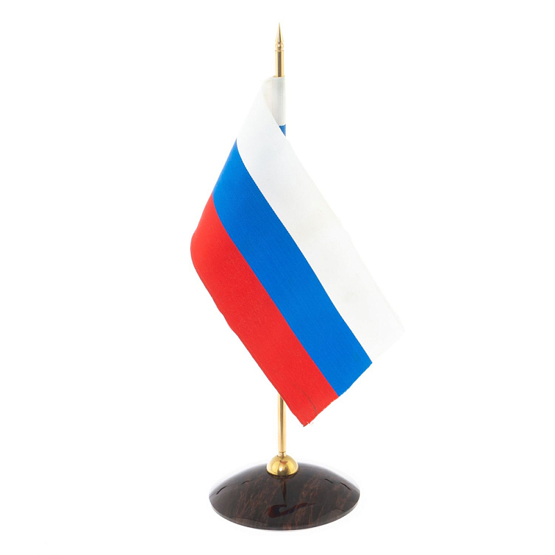 Флагшток настольный с флагом России из камня обсидиан Stone Flagpole Коричневый Красный Белый Синий Флагшток настольный с флагом России из камня обсидиан Stone Flagpole Коричневый Красный Белый Синий в Волгограде | Loft Concept