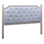 Изголовье кровати серое с мягкой обивкой из рогожки Emma Headboard варинант исполнения - 1 | Loft Concept в Волгограде